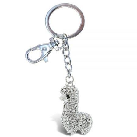 Sparkling Alpaca Keychain Jewelry Charm Purely Alpaca