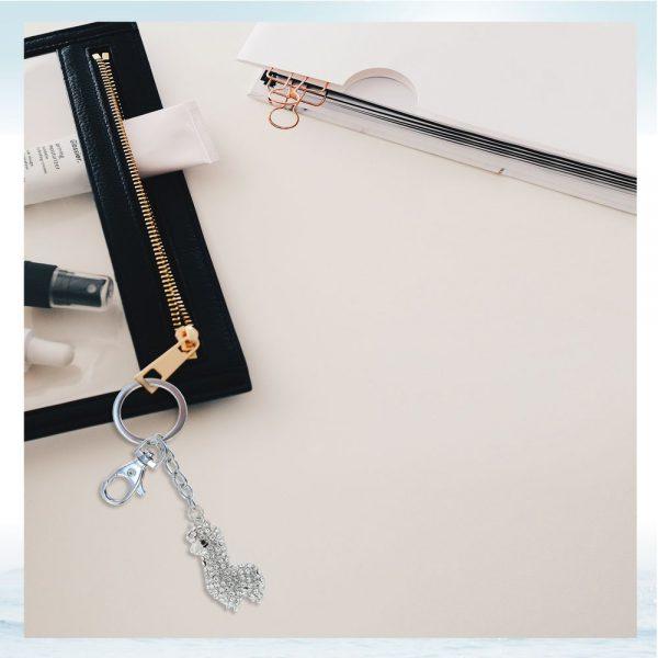 Sparkling Alpaca Keychain Jewelry Charm Purely Alpaca
