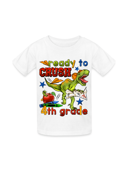 Boys Ready To Crush Fourth Grade Short Sleeve Tee Shirts for Back To School NicholesGifts