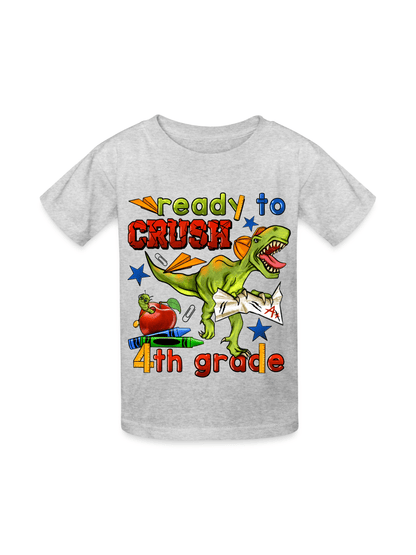 Boys Ready To Crush Fourth Grade Short Sleeve Tee Shirts for Back To School NicholesGifts
