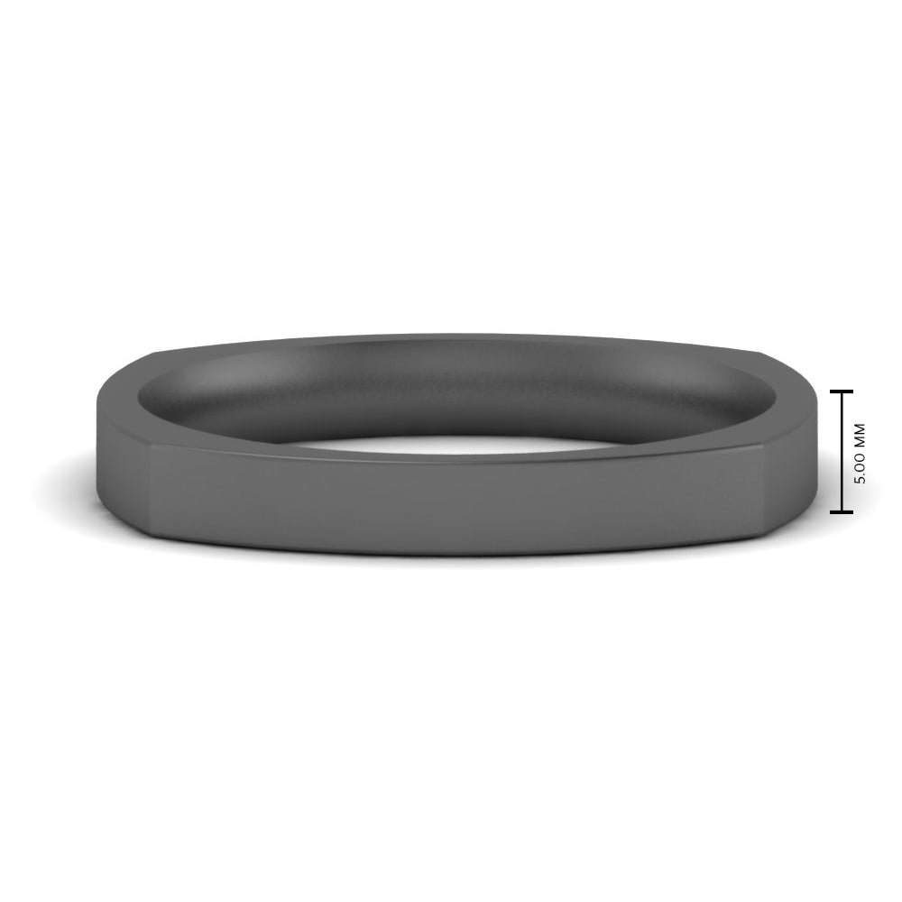 Square Comfort Fit Mens Wedding Band Fascinating Diamonds