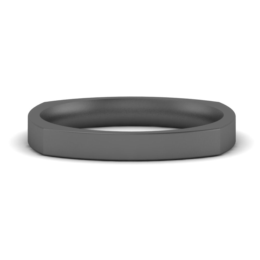 Square Comfort Fit Mens Wedding Band Fascinating Diamonds