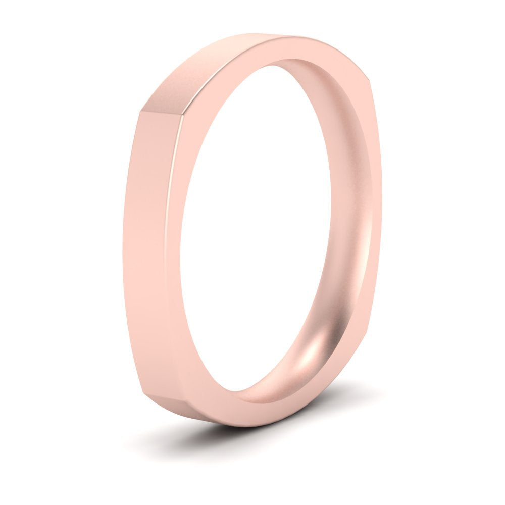 Square Comfort Fit Mens Wedding Band Fascinating Diamonds