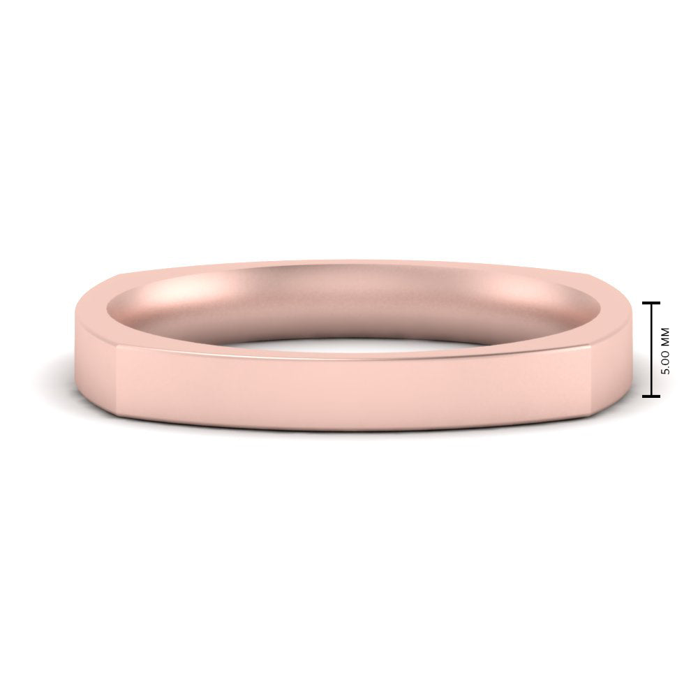 Square Comfort Fit Mens Wedding Band Fascinating Diamonds