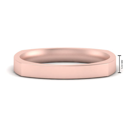 Square Comfort Fit Mens Wedding Band Fascinating Diamonds