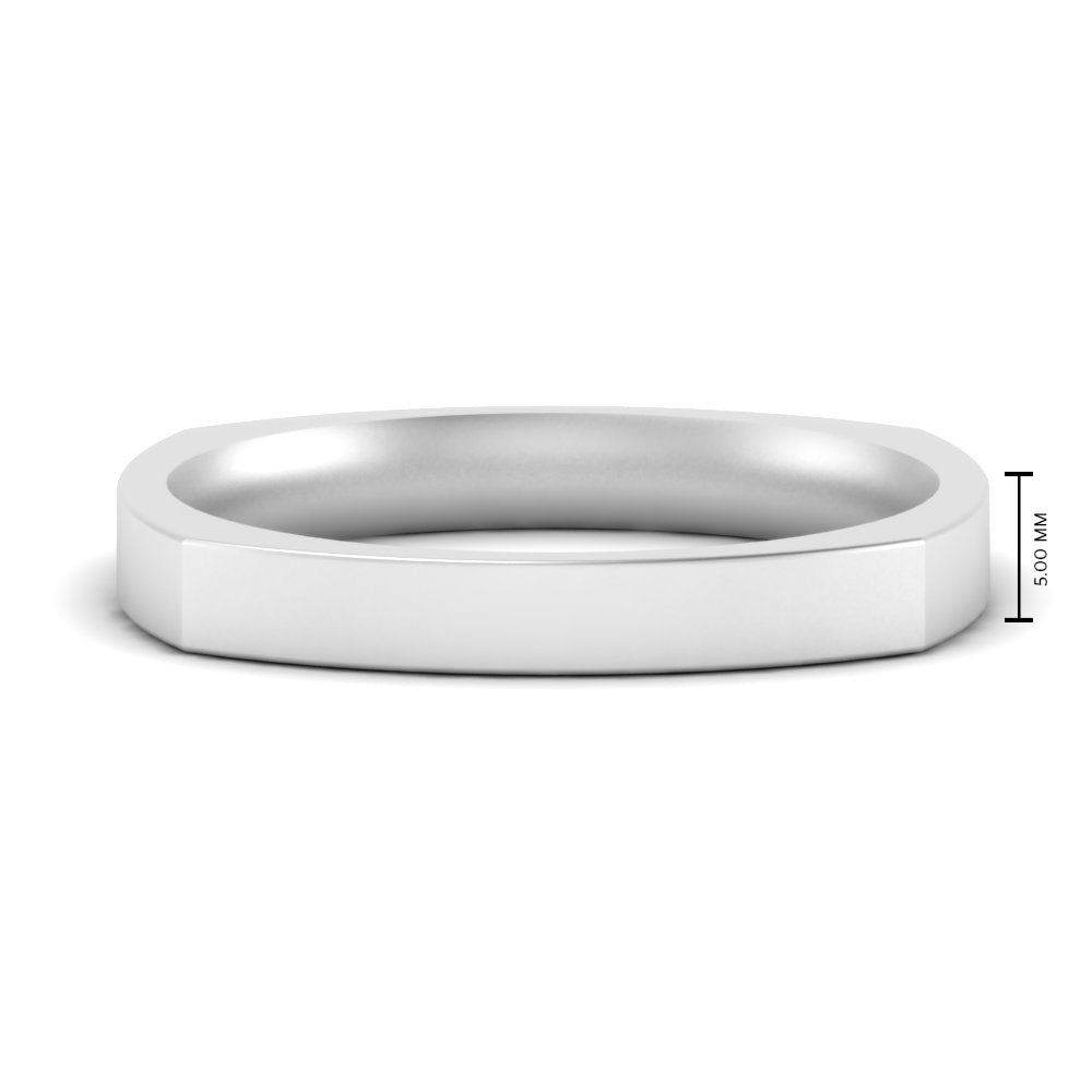 Square Comfort Fit Mens Wedding Band Fascinating Diamonds
