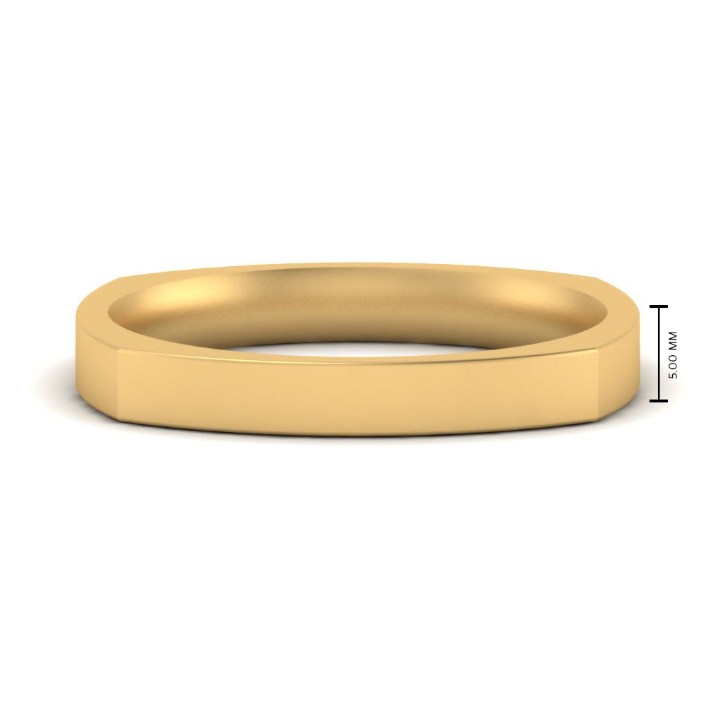 Square Comfort Fit Mens Wedding Band Fascinating Diamonds