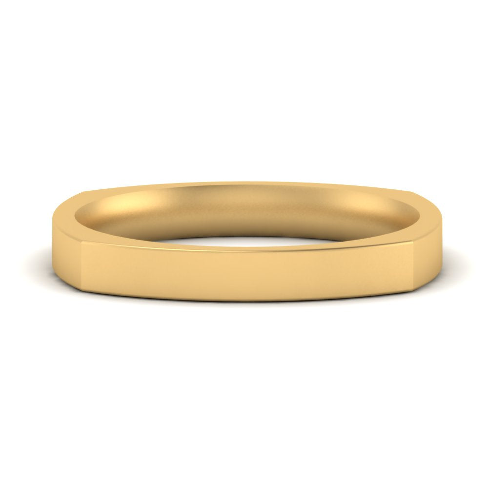 Square Comfort Fit Mens Wedding Band Fascinating Diamonds