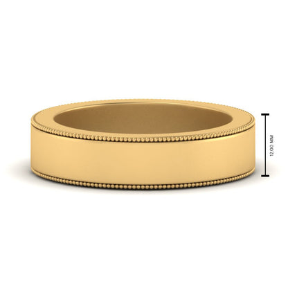 Flat Milgrain Mens Wedding Band Fascinating Diamonds