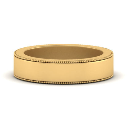 Flat Milgrain Mens Wedding Band Fascinating Diamonds