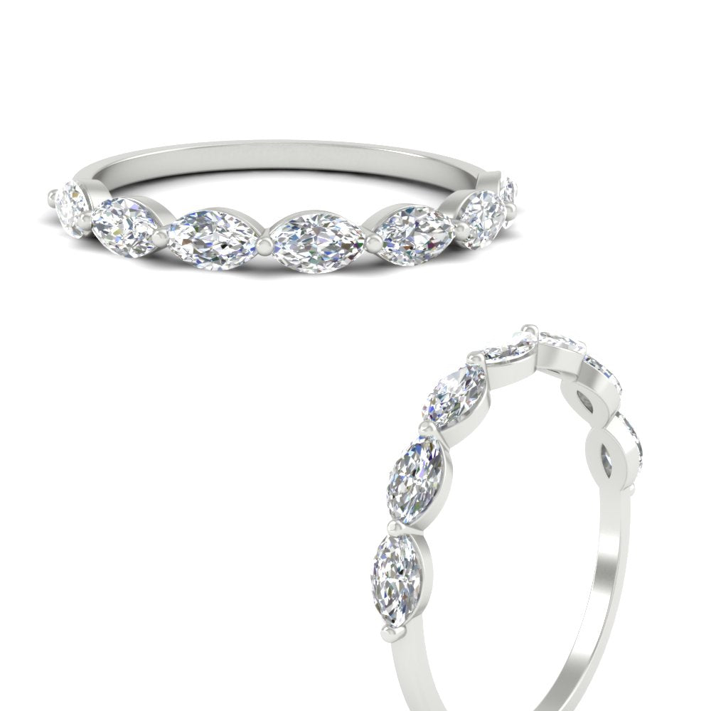 7 Stone Marquise East West 1 Carat Band Fascinating Diamonds