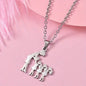 Stainless Steel Heartfelt Mother-Daughter-Son Necklace