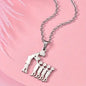 Stainless Steel Heartfelt Mother-Daughter-Son Necklace