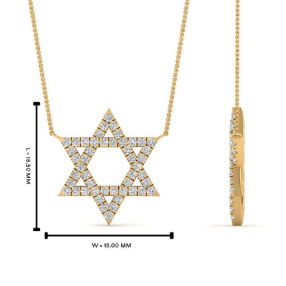 Star Of David Delicate Diamond Pendant Fascinating Diamonds