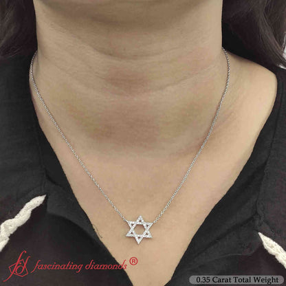 Star Of David Delicate Diamond Pendant Fascinating Diamonds