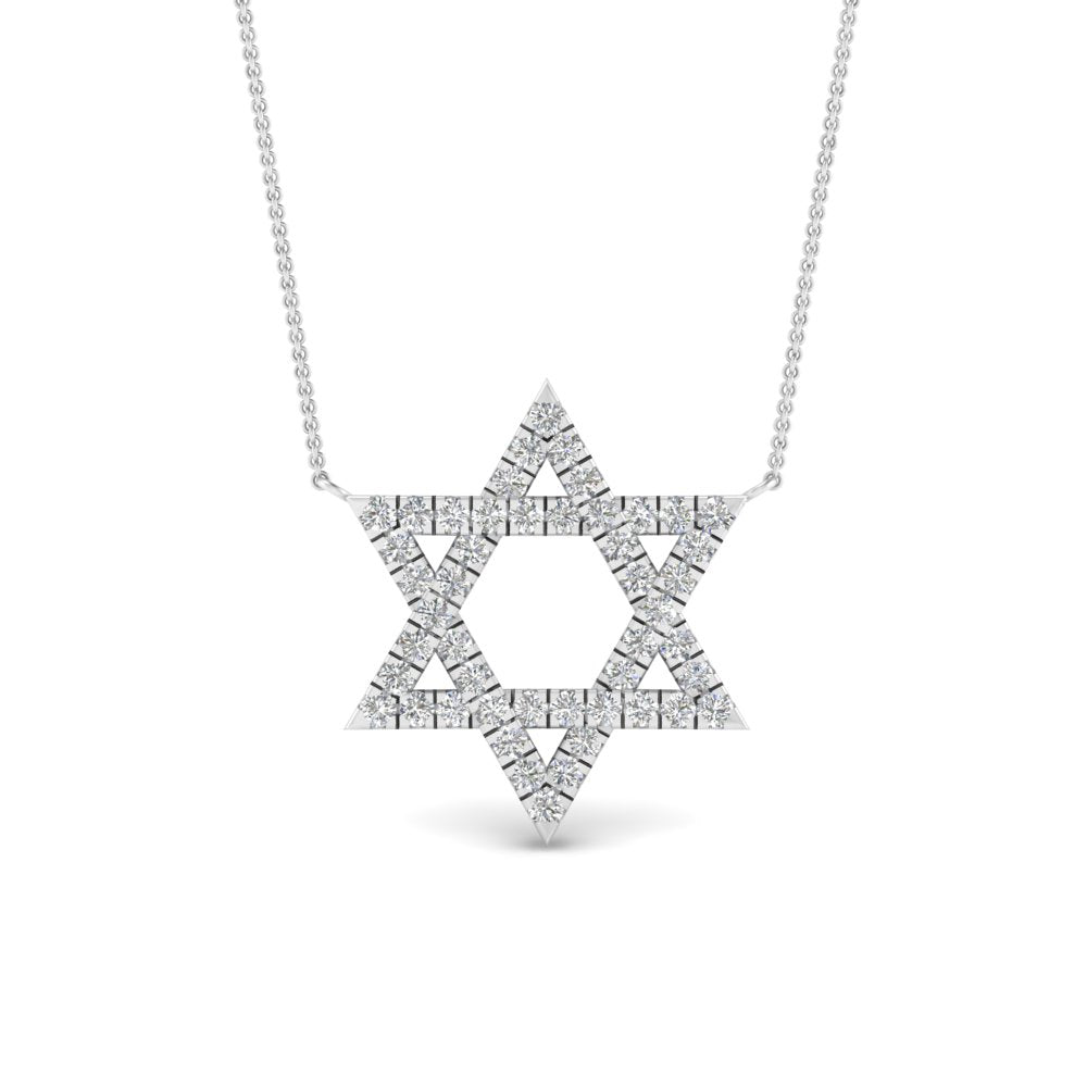 Star Of David Delicate Diamond Pendant Fascinating Diamonds
