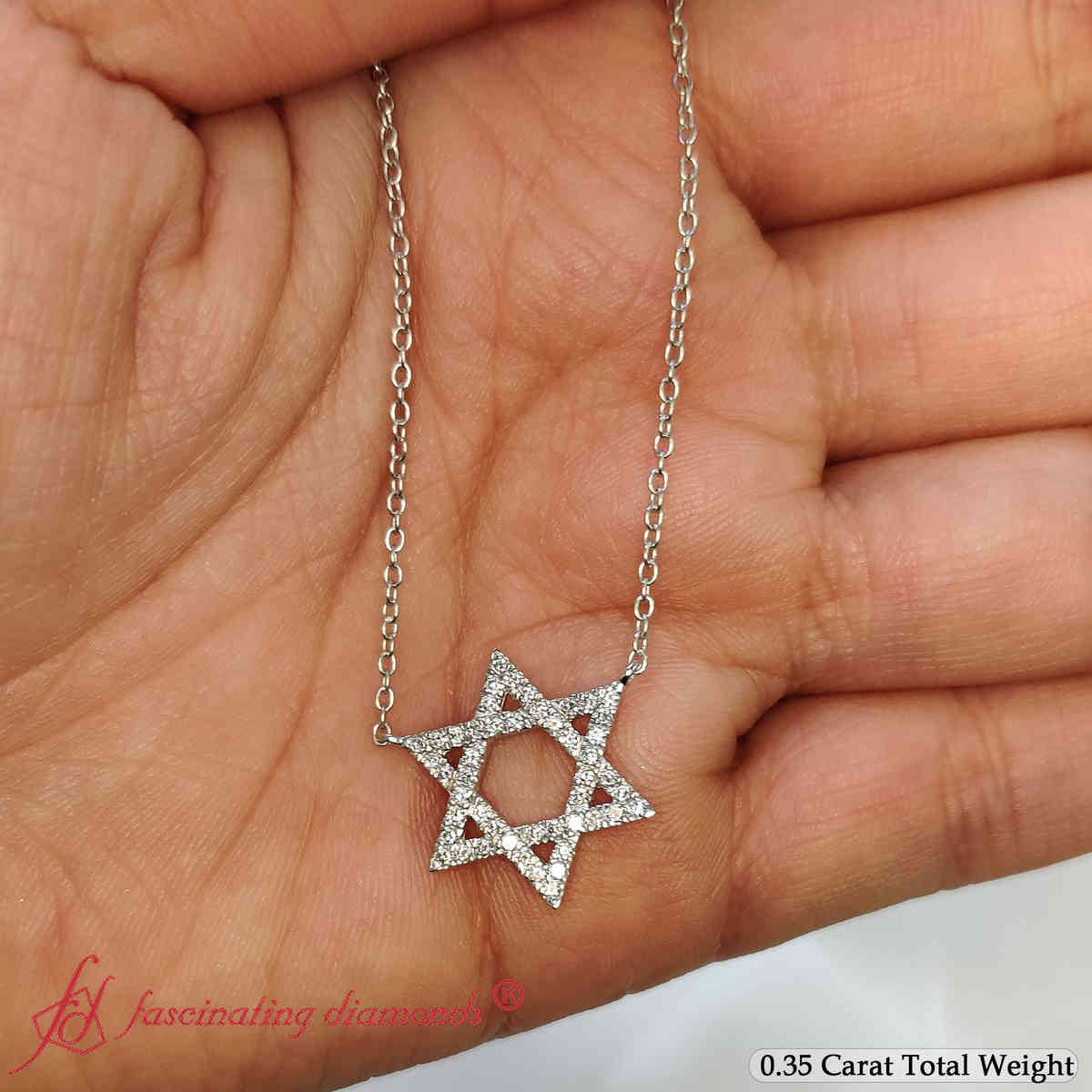 Star Of David Delicate Diamond Pendant Fascinating Diamonds