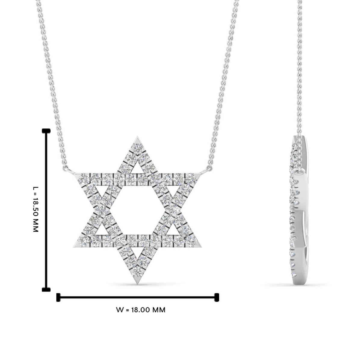 Star Of David Delicate Diamond Pendant Fascinating Diamonds