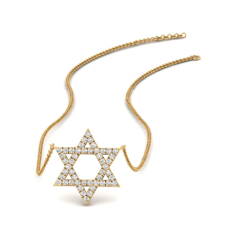 Star Of David Delicate Diamond Pendant Fascinating Diamonds