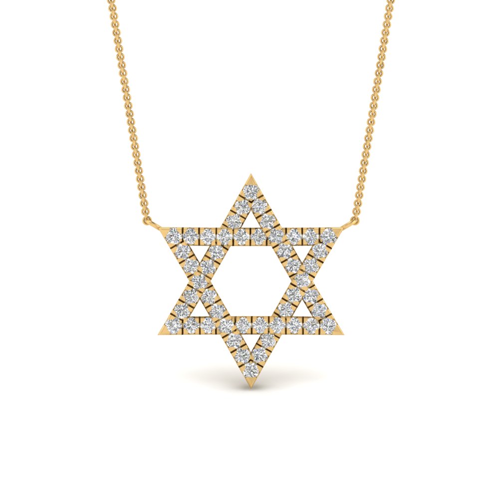 Star Of David Delicate Diamond Pendant Fascinating Diamonds