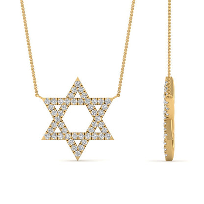 Star Of David Delicate Diamond Pendant Fascinating Diamonds