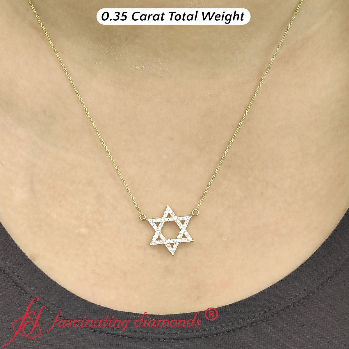 Star Of David Delicate Diamond Pendant Fascinating Diamonds