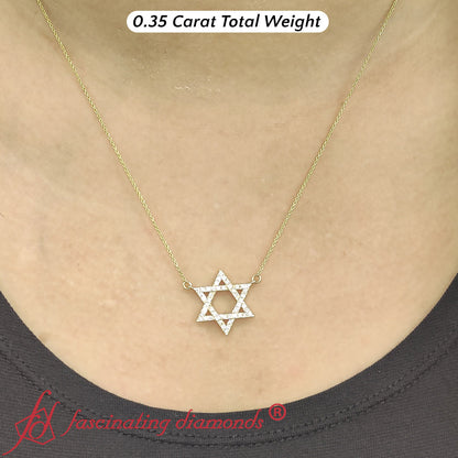 Star Of David Delicate Diamond Pendant Fascinating Diamonds