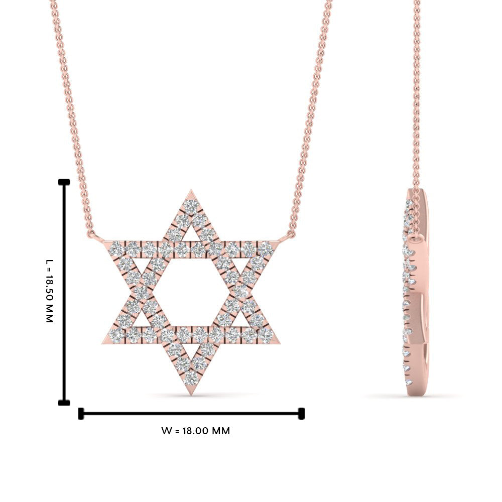 Star Of David Delicate Diamond Pendant Fascinating Diamonds