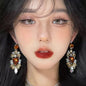 Statement Rhinestones Large Drop Earrings (MAC327) Mariam's Collection