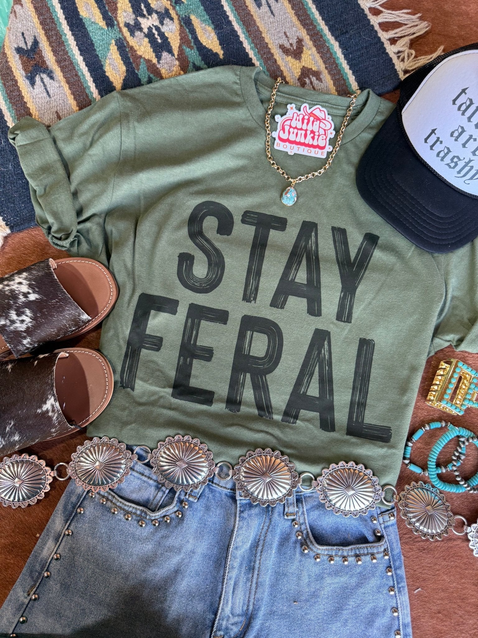 Stay Feral Graphic Tee Wild Junkie