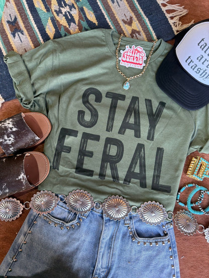 Stay Feral Graphic Tee Wild Junkie