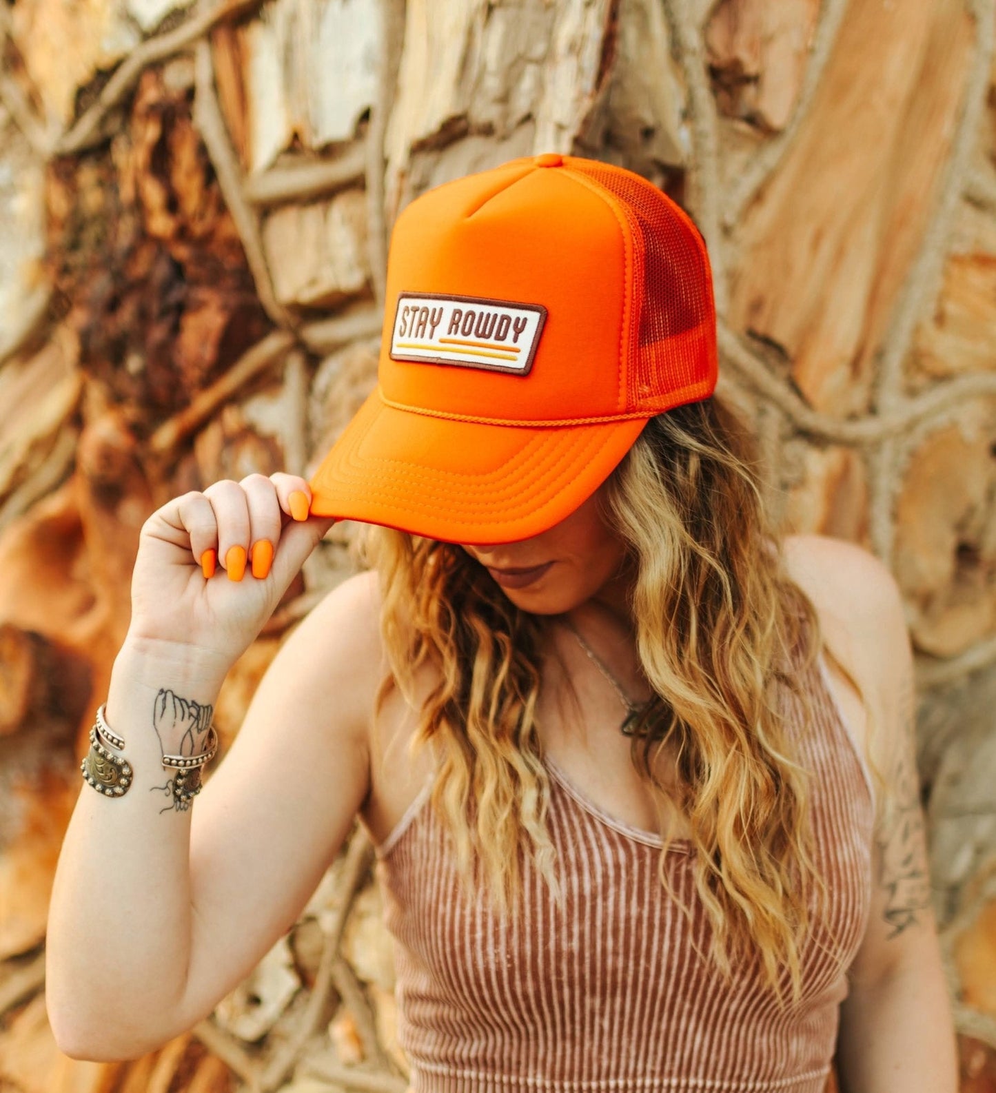 Stay Rowdy Trucker Hat Wild Junkie