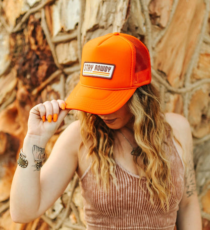 Stay Rowdy Trucker Hat Wild Junkie