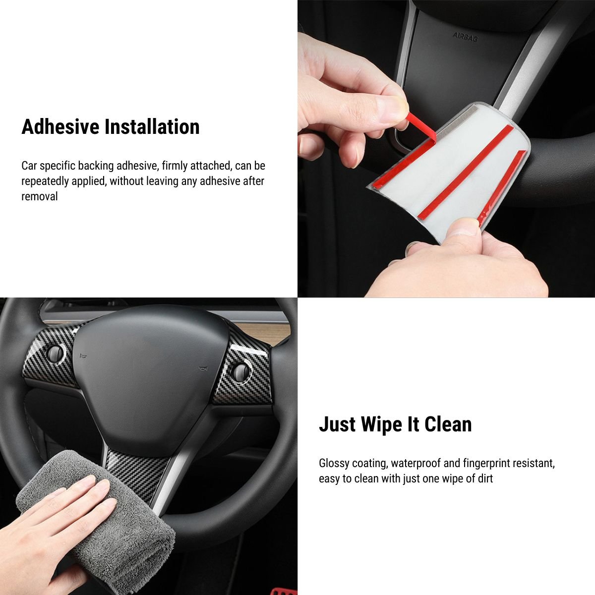 Steering Wheel Cover for Tesla Model 3 & Model Y 2017-2025.03 Tesery Official Store