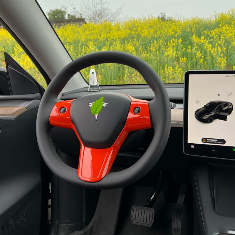 Steering wheel patch for Tesla Model 3 2021-2023.10 & Model Y 2020-2025.03 Tesery Official Store