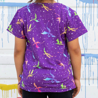 "Star Fire" Stellar Dragons Henley Short Sleeve Tee Princess Awesome & Boy Wonder