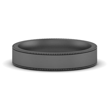 Stepped Edge Comfort Fit Flat Mens Band Fascinating Diamonds