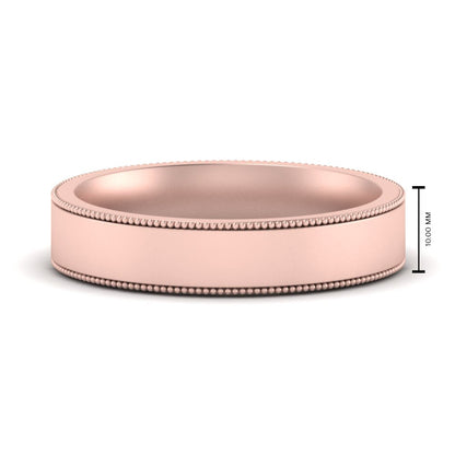 Stepped Edge Comfort Fit Flat Mens Band Fascinating Diamonds