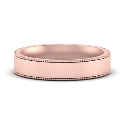 Stepped Edge Comfort Fit Flat Mens Band Fascinating Diamonds