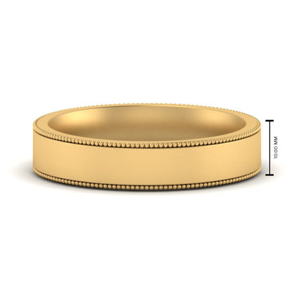 Stepped Edge Comfort Fit Flat Mens Band Fascinating Diamonds
