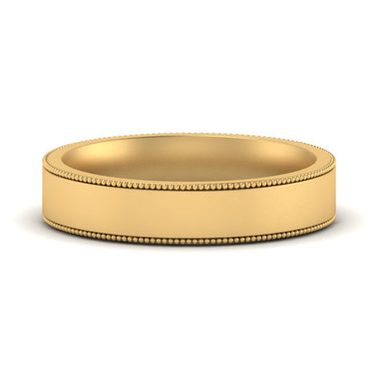 Stepped Edge Comfort Fit Flat Mens Band Fascinating Diamonds