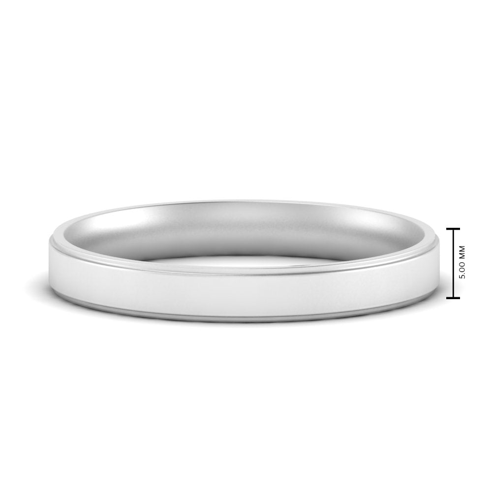 Steps Edge Comfort Fit Mens Band Fascinating Diamonds