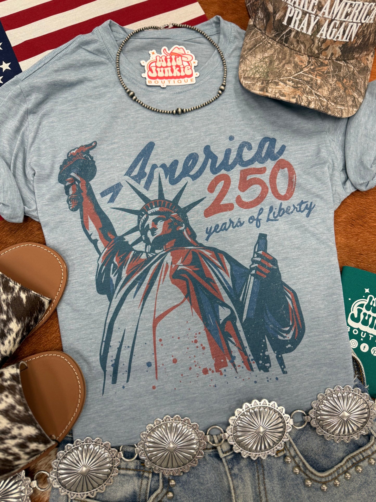 American Liberty: 250 Years Graphic Tee Wild Junkie