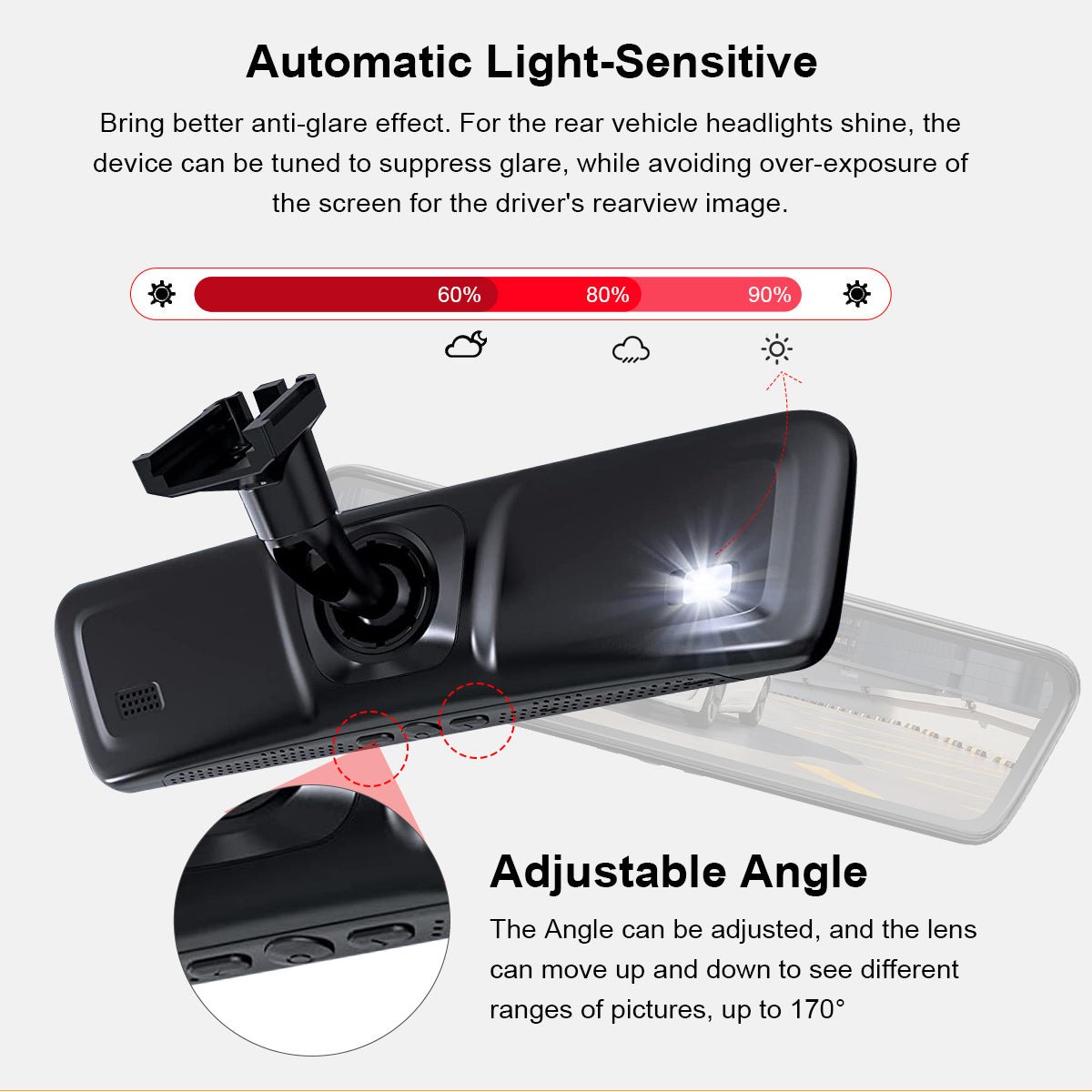 8.9″ Streaming Rear View Mirror Camera for Model 3/Y | TESERY Tesery Official Store