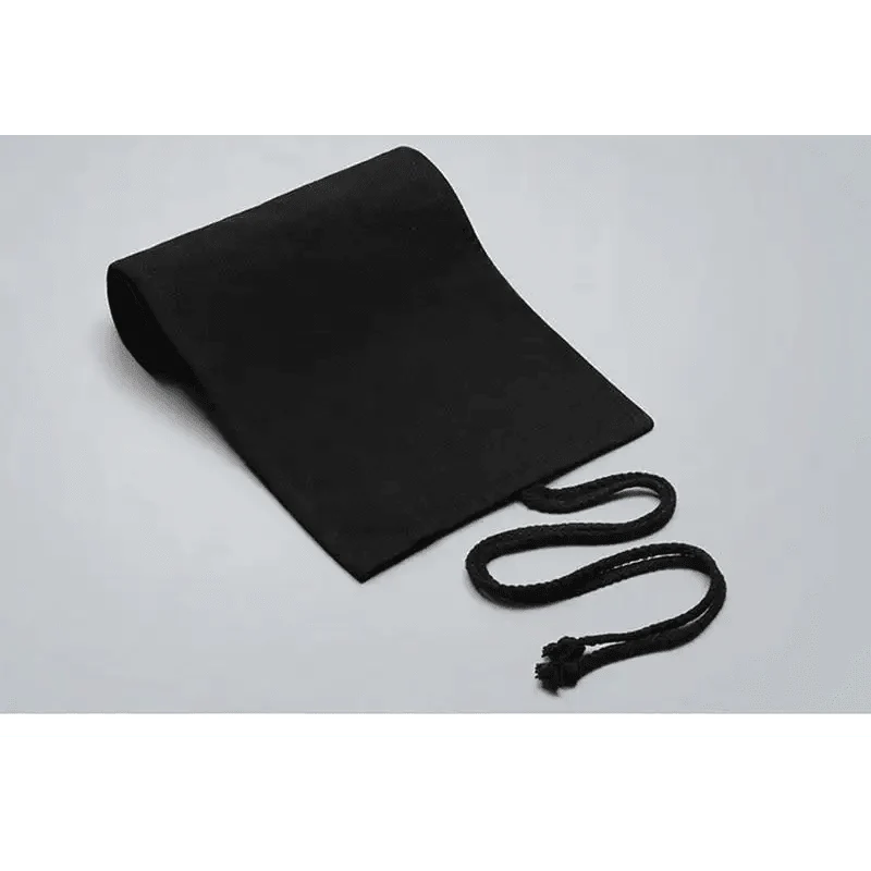 Students Roll Design Black Color Pencil Retro Canvas Wrap Up Pencil Case High Quality Stationary Pouch Stevvex