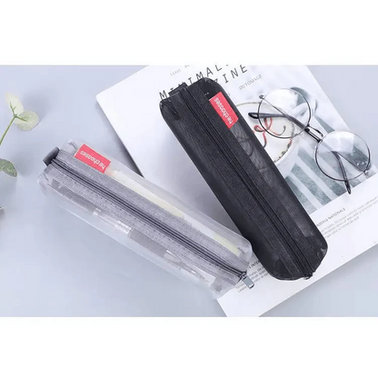 Stylish Transparent Office Pencil Case Simple Design Pen Bags Cute Storage Lightweight Pencil Bags For Student Stevvex