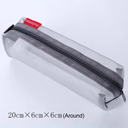 Stylish Transparent Office Pencil Case Simple Design Pen Bags Cute Storage Lightweight Pencil Bags For Student Stevvex