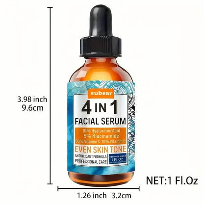 Subear 4-In-1 Facial Serum - Hydrates, Repairs, and Rejuvenates Skin with Hyaluronic Acid DailySale