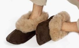 Suede and Fur Alpaca Slippers Purely Alpaca