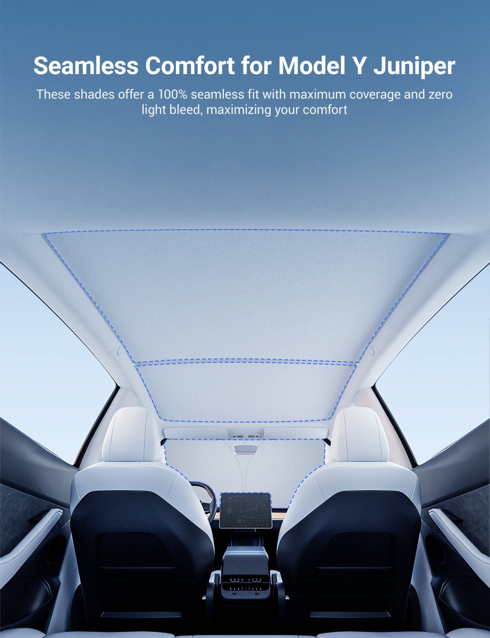 Summer Comfort Pack: Roof & Windshield Shades for Model Y Juniper Tesery Official Store
